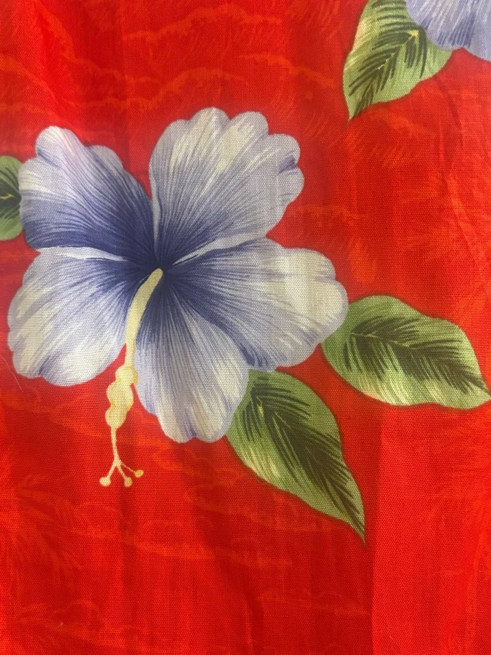 Royal creations made in Hawaii womens XL tropical hibiscus midi dress red cotton - Picture 6 of 15